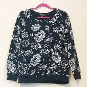 Women's Forever 21+ Plus Comic Long Sleeve Top XL